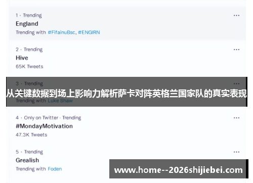从关键数据到场上影响力解析萨卡对阵英格兰国家队的真实表现